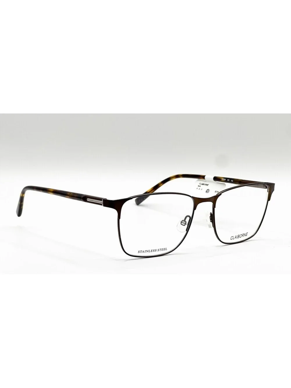 Claiborne CB259 4IN Matte Brown Rectangle Authentic Eyeglass Frames 54-17-145